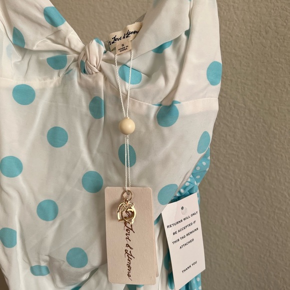 FOR LOVE & LEMONS Caroline Mini Dress in Bay Breeze - Picture 4 of 5